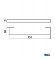 MEDIDAS TOALLERO 450mm LOFT TRES GRIFERIA